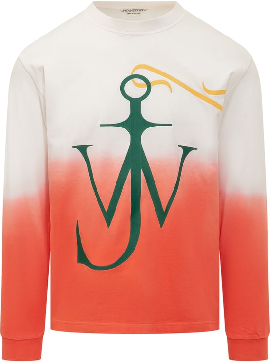 J.W. Anderson Maglia a Maniche Lunghe con Stampa Anchor Dip Dye