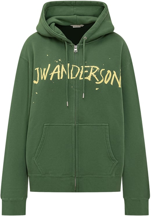 J.W. Anderson Felpa con Cappuccio e Logo Stampato