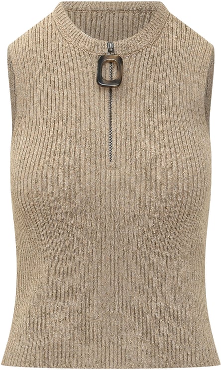 J.W. Anderson Top Smanicato a Coste con Zip