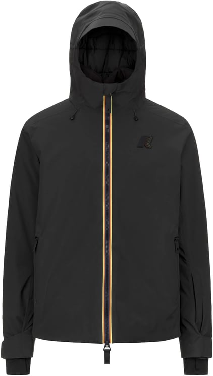 K-WAY Black Lesarcs 2L Twill Hooded Jacket