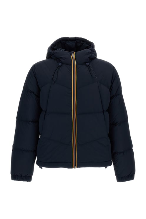 K-WAY Blue Quill Waterproof Ripstop Nylon Jacket