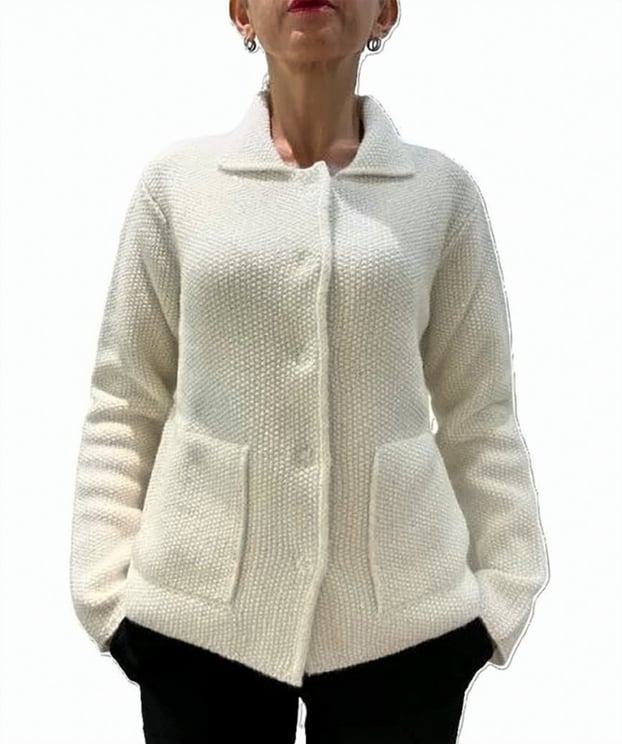 Kangra White Hooded Blazer