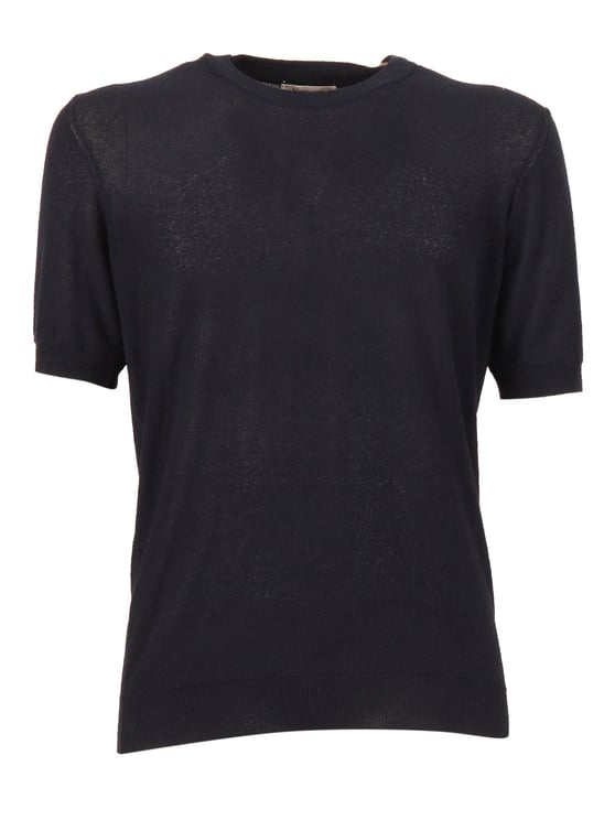 Kangra Short Sleeve Crew Neck Knit Top