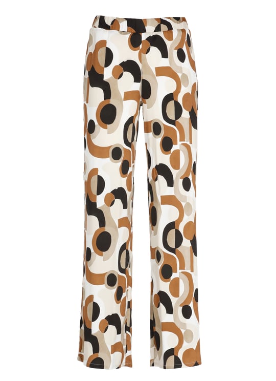 Kangra Ivory Viscose Palazzo Wide-Leg Pants
