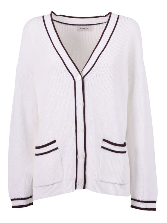 Kangra Regular Fit Contrast Trim Cardigan