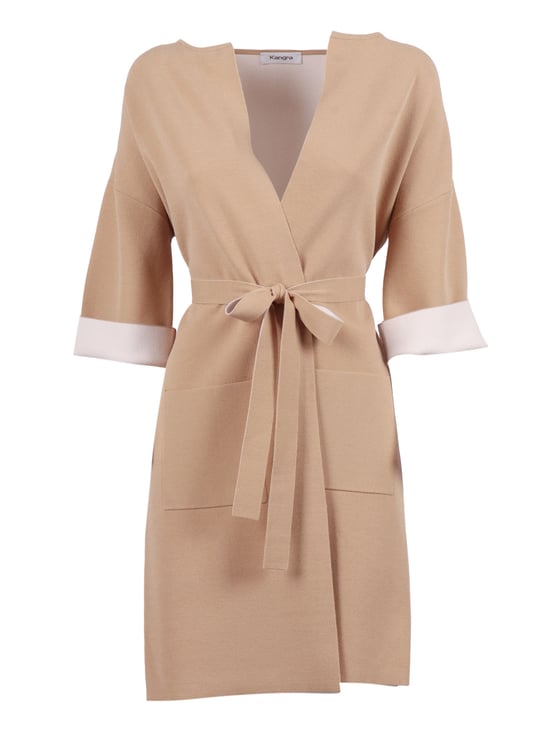 Kangra Dual Tone Belted Coat