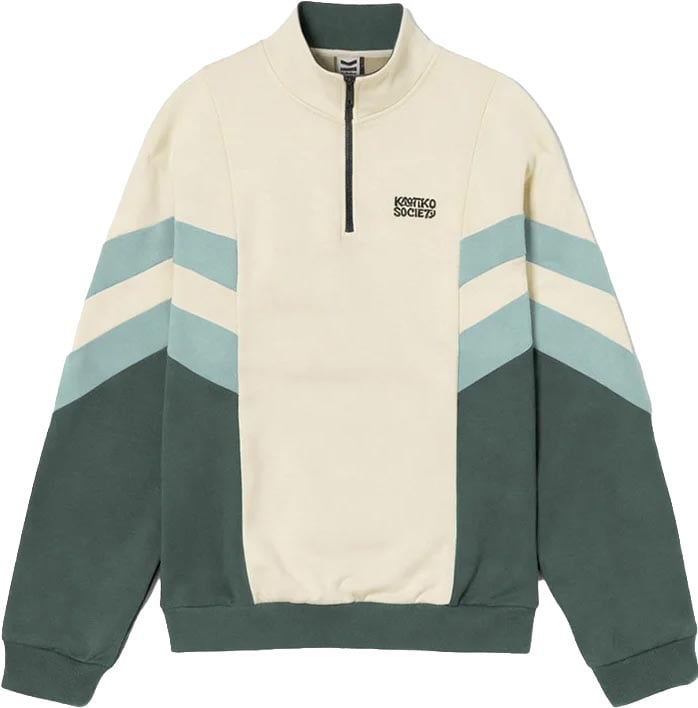 Kaotiko Kaotiko Sweater Clark Wit Groen