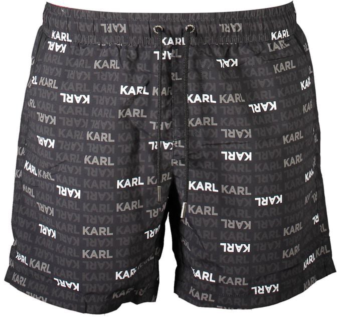 Karl Lagerfeld Karl Lagerfeld Nero Polyester Men's Swim Boxer