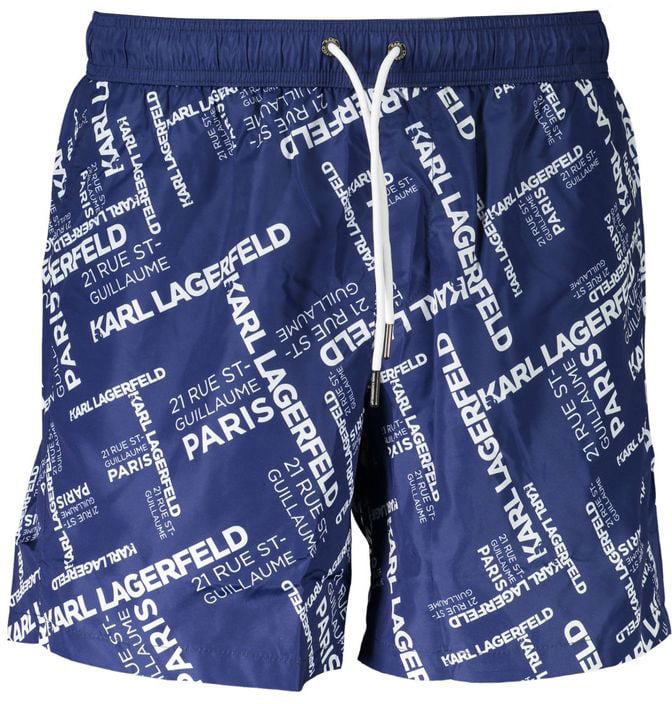 Karl Lagerfeld Karl Lagerfeld Blu Polyester Men Swim Boxer