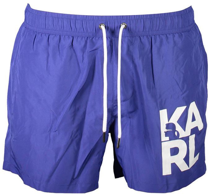 Karl Lagerfeld Karl Lagerfeld Blu Polyester Mens Swim Trunks