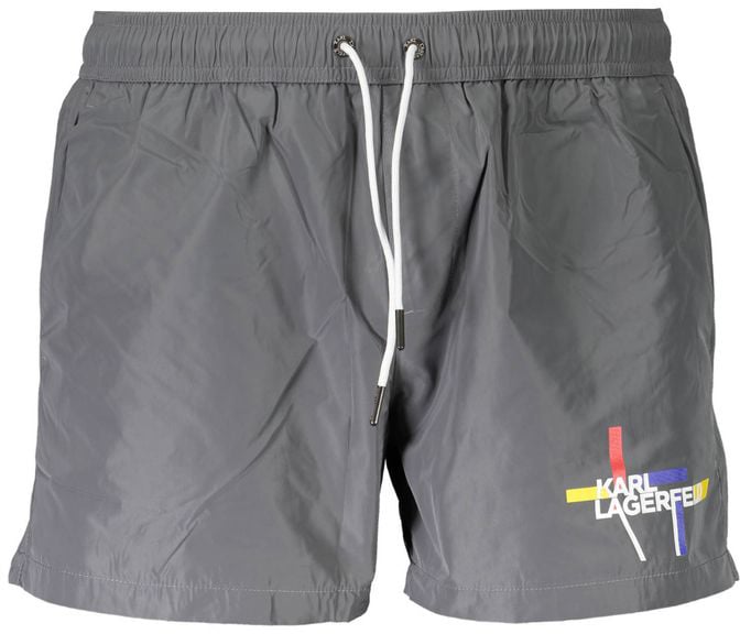 Karl Lagerfeld Karl Lagerfeld Grigio Polyester Men Swim Boxer