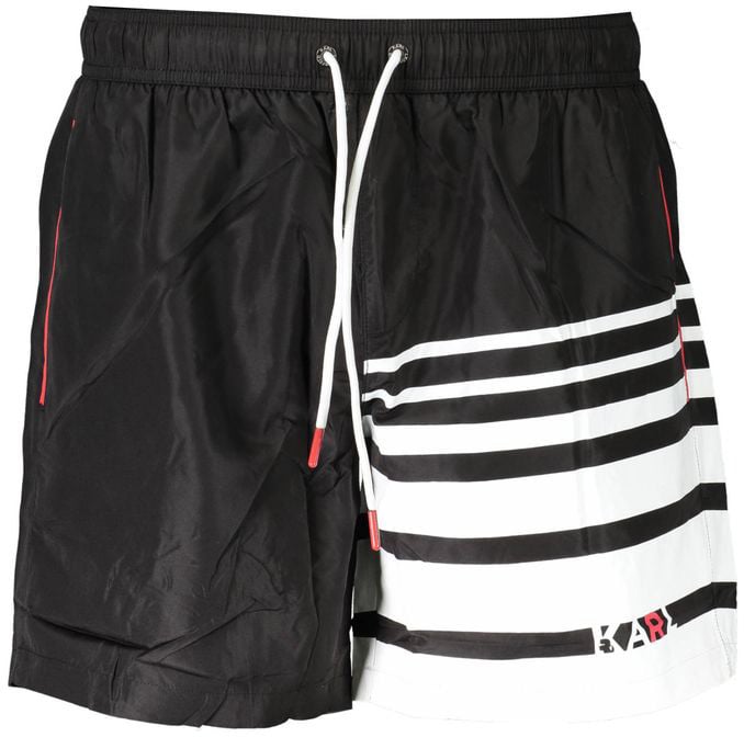 Karl Lagerfeld Karl Lagerfeld Black Polyester Men's Swim Trunk