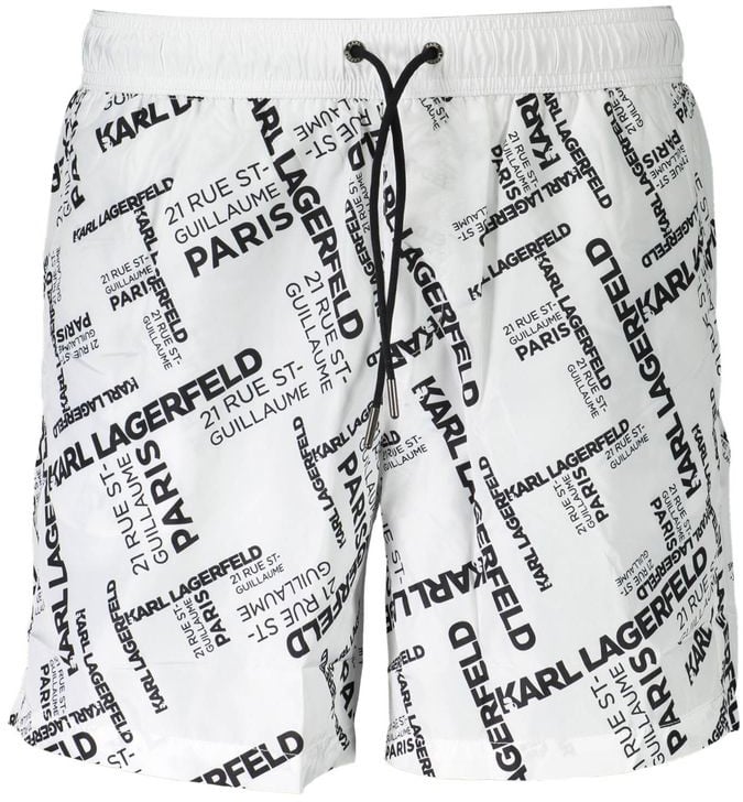 Karl Lagerfeld Karl Lagerfeld Bianco Polyester Men's Swim Boxer