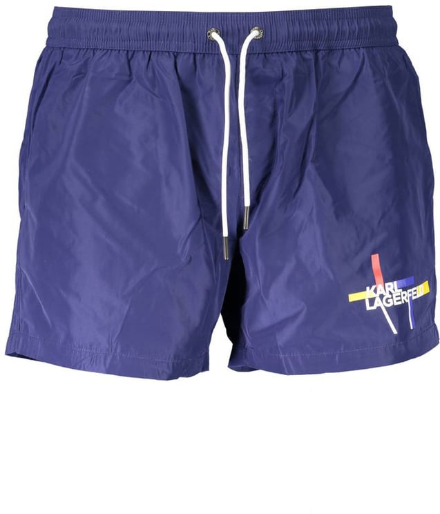 Karl Lagerfeld Karl Lagerfeld Blue Polyester Men's Swim Boxer