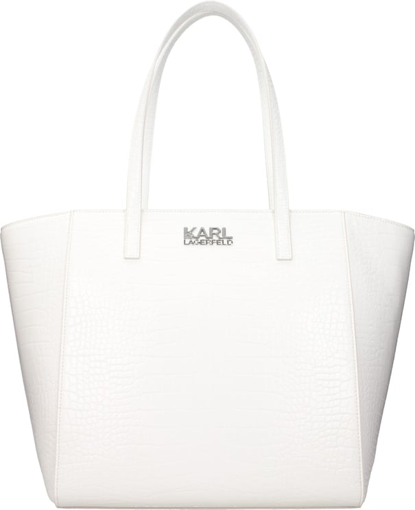 Karl Lagerfeld Karl Lagerfeld White Polyethylene Shoulder Bag