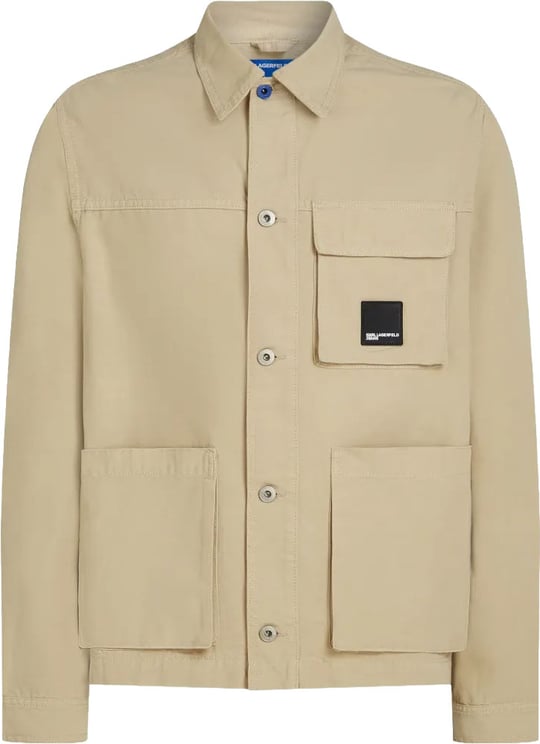 Karl Lagerfeld Boxy Cropped Jacket with Classic Collar