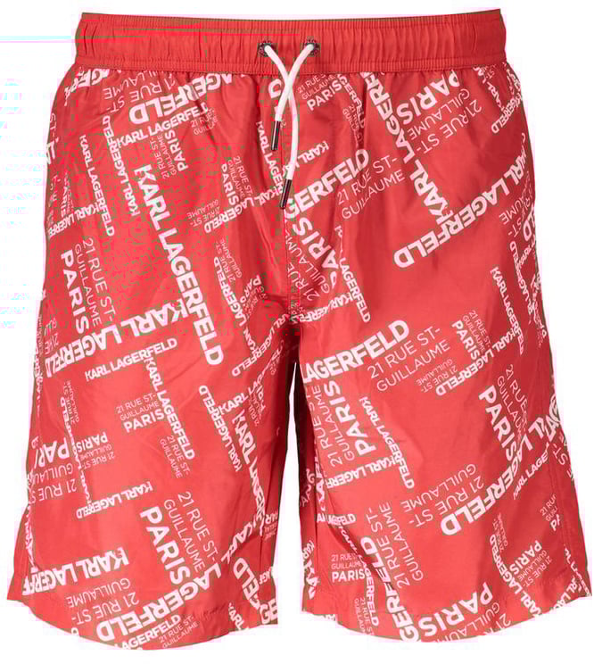 Karl Lagerfeld Karl Lagerfeld Red Polyester Men Swimwear