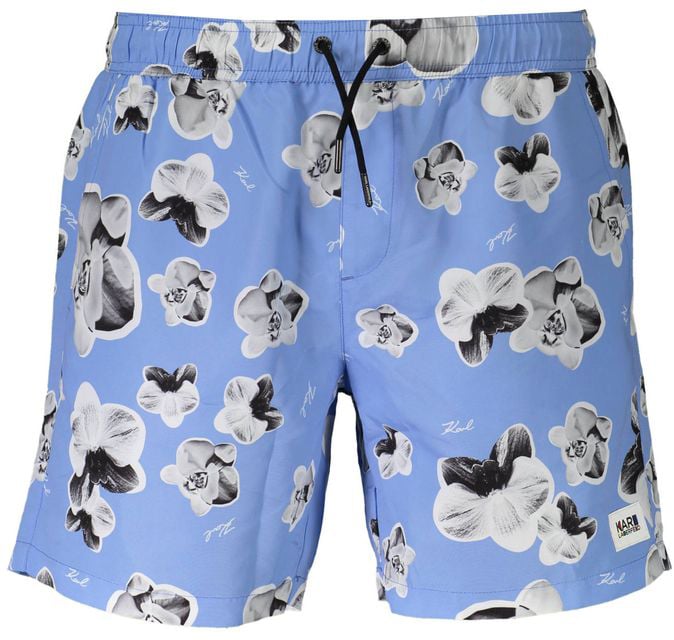 Karl Lagerfeld Karl Lagerfeld Azzurro Polyester Men Swim Boxer