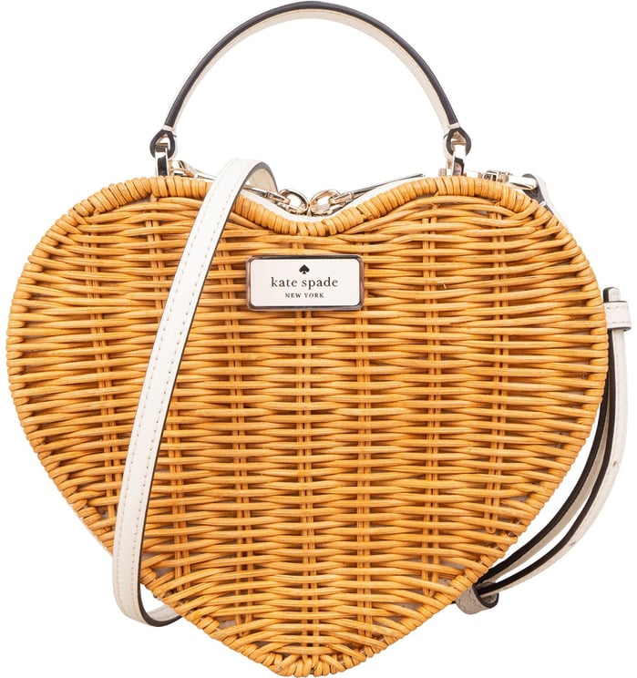 Kate Spade New York Kate Spade Love Shack Heart Wicker Crossbody Bag