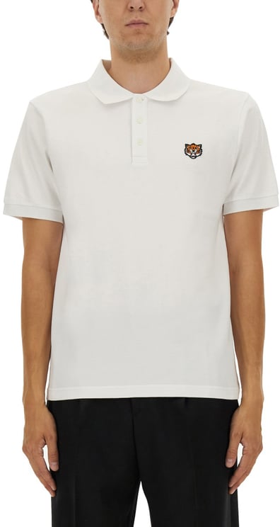 Kenzo POLO SHIRT WITH HAPPY TIGER EMBROIDERY