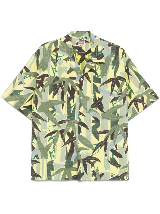 Kenzo Lime Green Short-Sleeve Shirt
