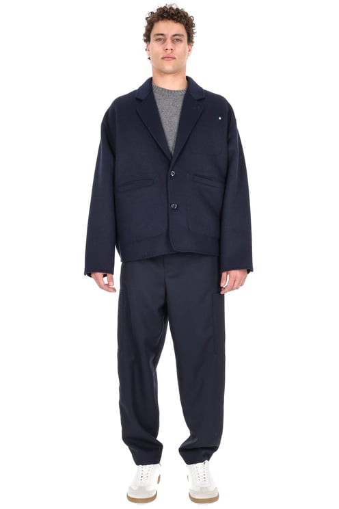 Kenzo Cropped Wool-Alpaca Work Jacket