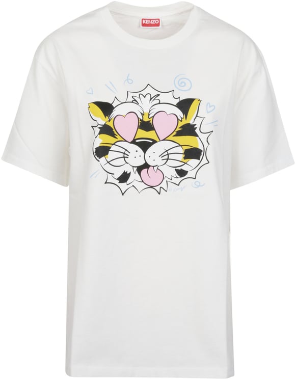 Kenzo Gots Wild Tiger Loose T-shirt White