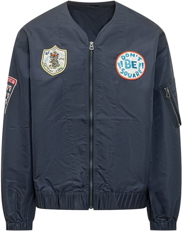 Kenzo Bomber Senza Collo con Patch Applicate