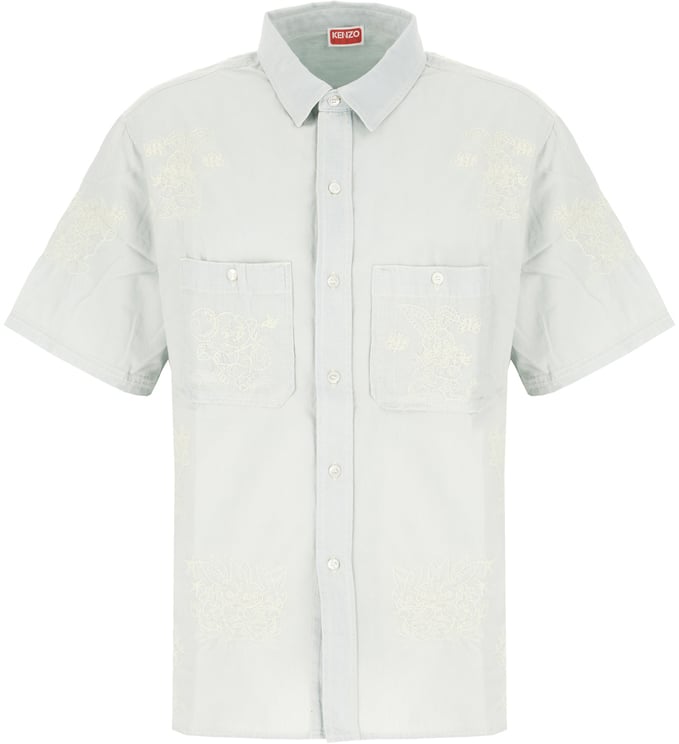 Kenzo Kenzo Light blue chambray shirt