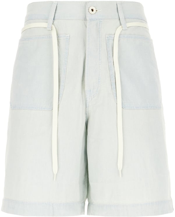 Kenzo Kenzo Light blue cotton bermuda shorts