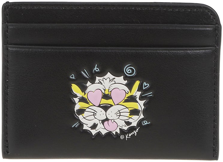 Kenzo Wild Tiger Credit Card Holder Black