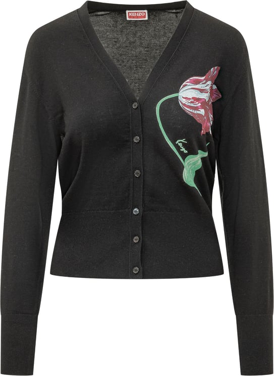 Kenzo Cardigan Tulip con Stampa Floreale