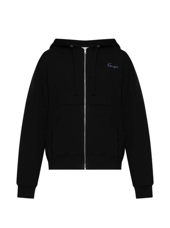 Kenzo Black Round Neck Logo Knit Sweater