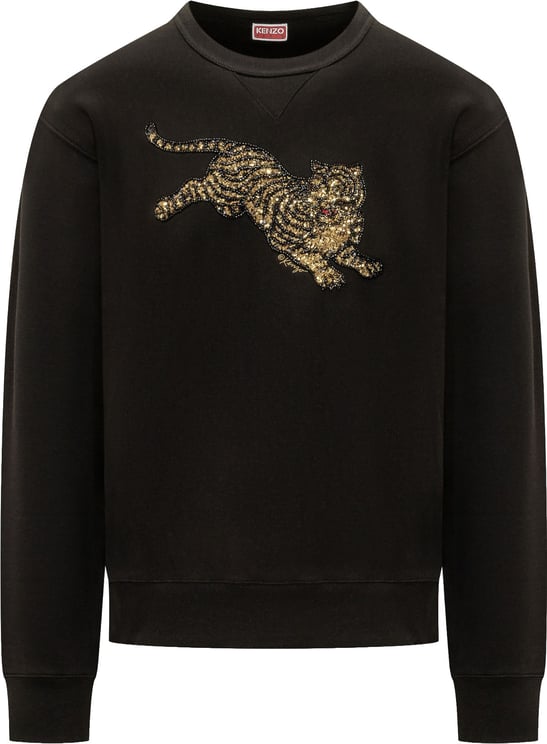 Kenzo Maglia Jumping Tiger con Girocollo