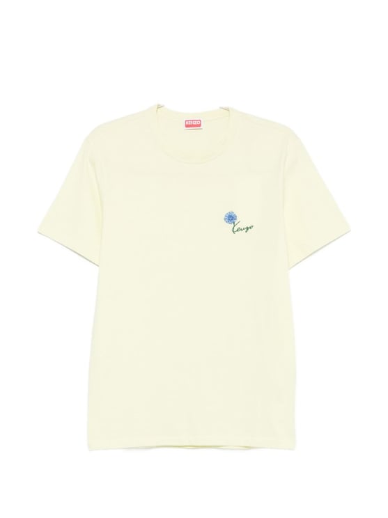 Kenzo Embroidered Logo Crew Neck T-Shirt with Minimalist Design