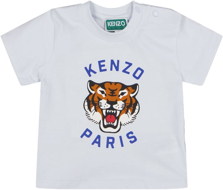 Kenzo Kenzo Kids Baby Jongens T-Shirt In Licht Blauw