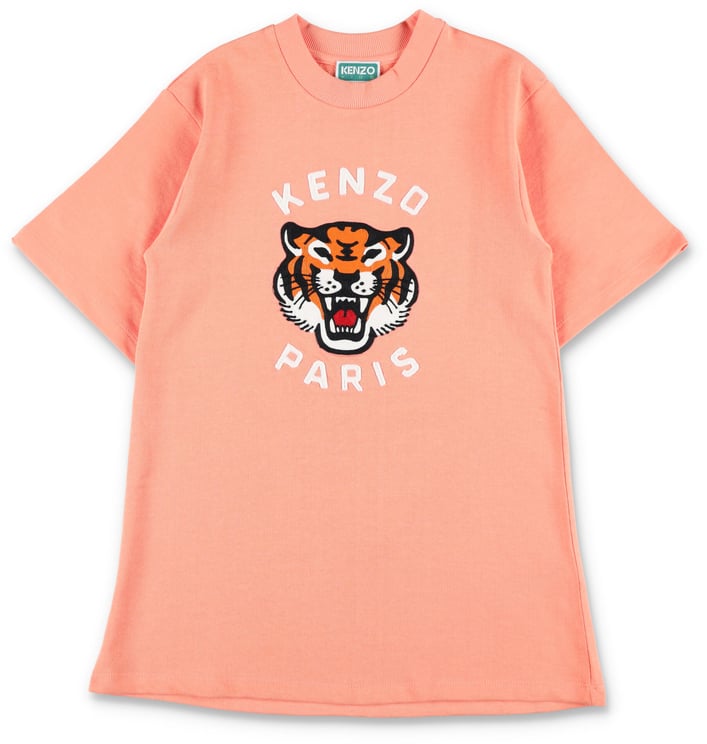 Kenzo Max Fleece Dress Tiger Arancio