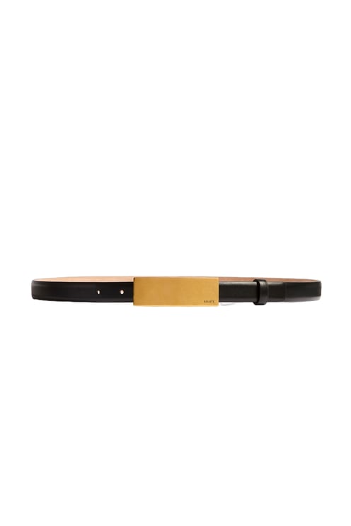 Khaite Black Berlin Calfskin Leather Belt