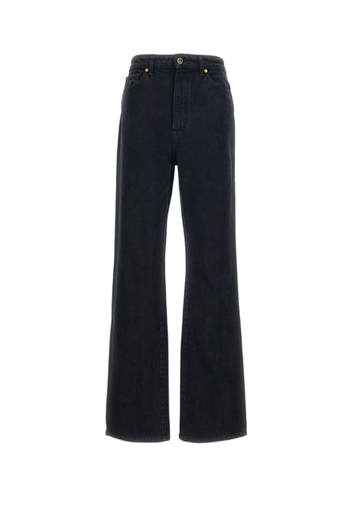 Khaite Black Danielle Wide-Leg Jeans