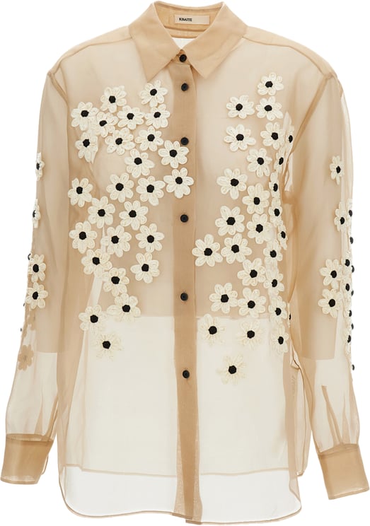 Khaite Argo Top With Floral Embroidery
