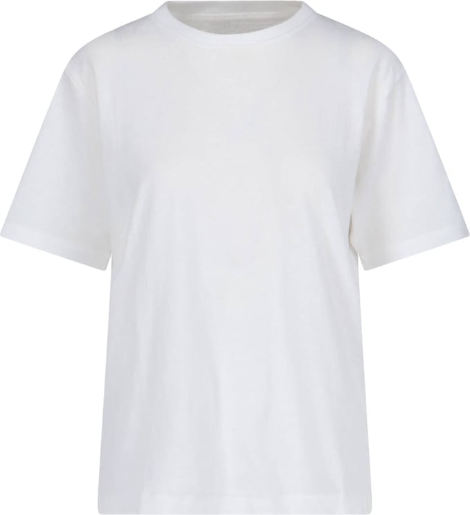 Khaite "Mae" T-Shirt, White Cotton, Crew Neck