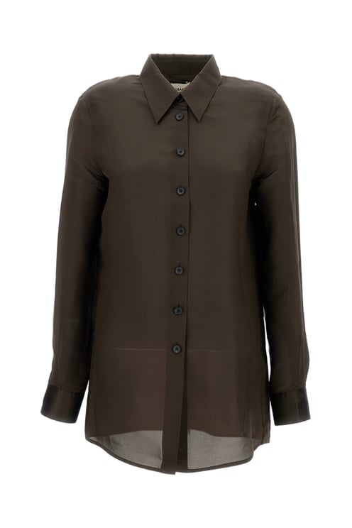 Khaite Straight-Cut Oversized Shirt With Tone-On-Tone Button Closure