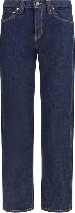 Khaite Khaite Blue Cotton Straight-Leg Jeans