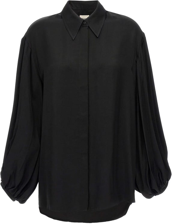 Khaite Khaite Black Cupro Blouse