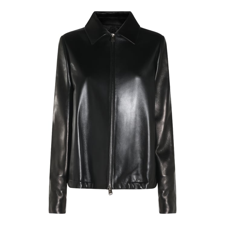 Khaite Streamlined Leather Jacket with Minimalist Design