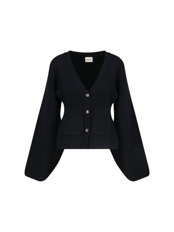 Khaite "The Scarlet" Cardigan, In Black Cashmere