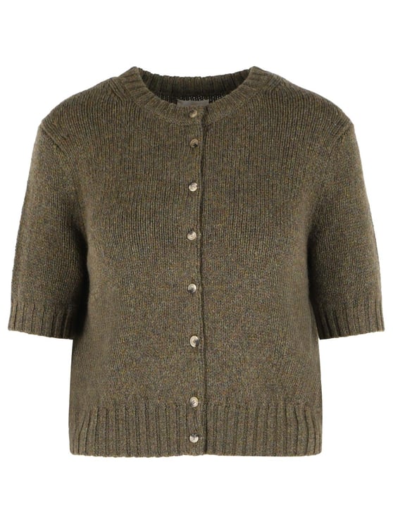 Khaite 'Nora' Green Cashmere Cardigan