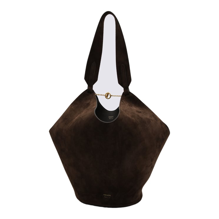 Khaite Sculptural Brown Suede Bag