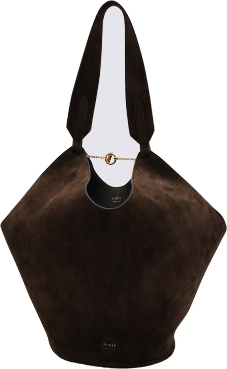 Khaite Sculptural Brown Suede Bag