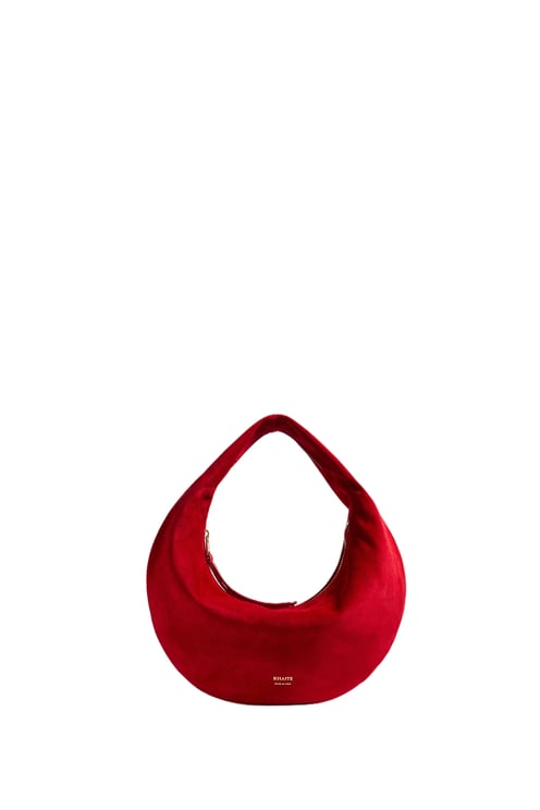 Khaite Red Olivia Mini Suede Bag